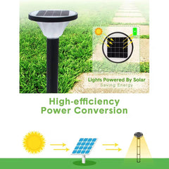 Modern Design Round 8W Landscape Bollard Light Outdoor Waterproof Led Solar Garden Lights for Garden Courtyard