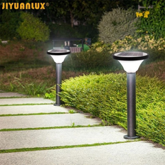 Modern Design Round 8W Landscape Bollard Light Outdoor Waterproof Led Solar Garden Lights for Garden Courtyard