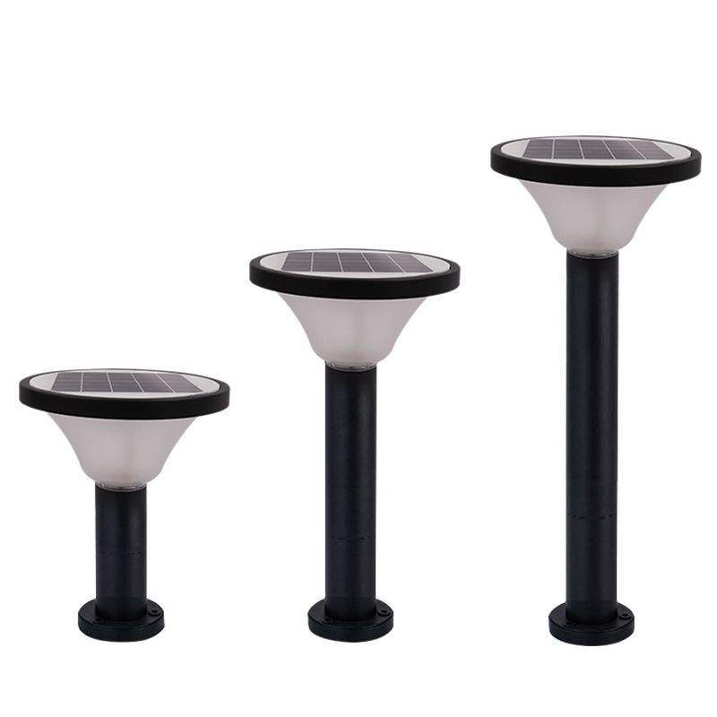 Modern Design Round 8W Landscape Bollard Light Outdoor Waterproof Led Solar Garden Lights for Garden Courtyard