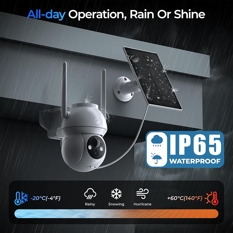 2K 3MP 2K 3MP 5MP WiFi Camara De Seguridad Battery Solar Security Cameras Wireless Outdoor with Alexa