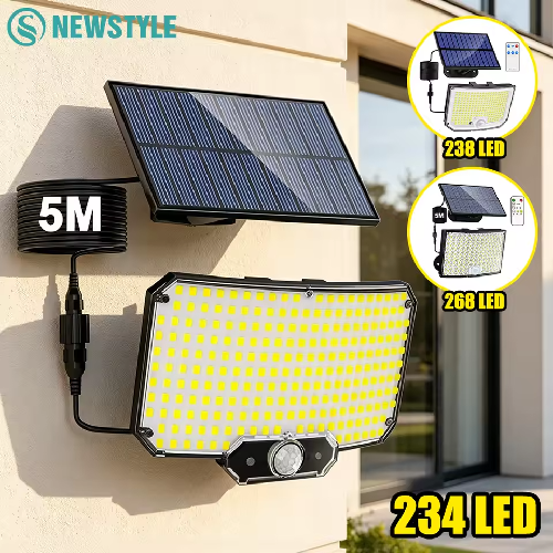 Solar Lights Outdoor with Motion Sensor 234/268LED Solar Flood Lights Waterproof Solar Powered Security Spot Lights Porch Patio