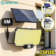 Solar Lights Outdoor with Motion Sensor 234/268LED Solar Flood Lights Waterproof Solar Powered Security Spot Lights Porch Patio