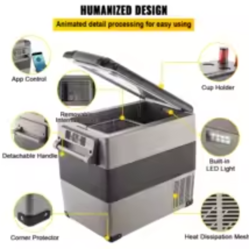 SucceBuy 20L 22L 35L 45L 55L Car Refrigerator Mini Fridge Freezer Portable Compressor Cooler DC 110-240V Ice Box for Camping