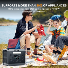 EU Warehouse 2400W 2500W 3000W 5000W Outdoor Power Bank 220V UPS Solar Generator Lifepo4 Battery Home Use Portable Power Station