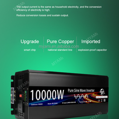 MYAMI 12000W 12KW Peak DC 12V 24V 48V to AC 110V 220V 6KW 6000W Pure Sine Wave Solar Power Inverter AC Car Inverter Converters